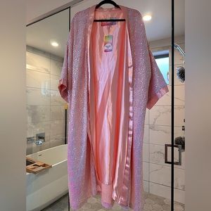 Fringe + Co sequin champagne duster, size 3, new w tags